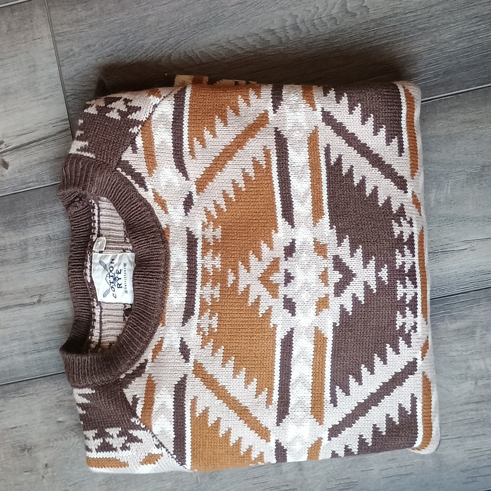 Cotton and Rye Sweater Size L Aztec Western Cowgirl Rodeo - Picture 15 of 15